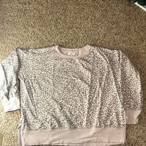 Pink lily mauve sweater with cheetah print